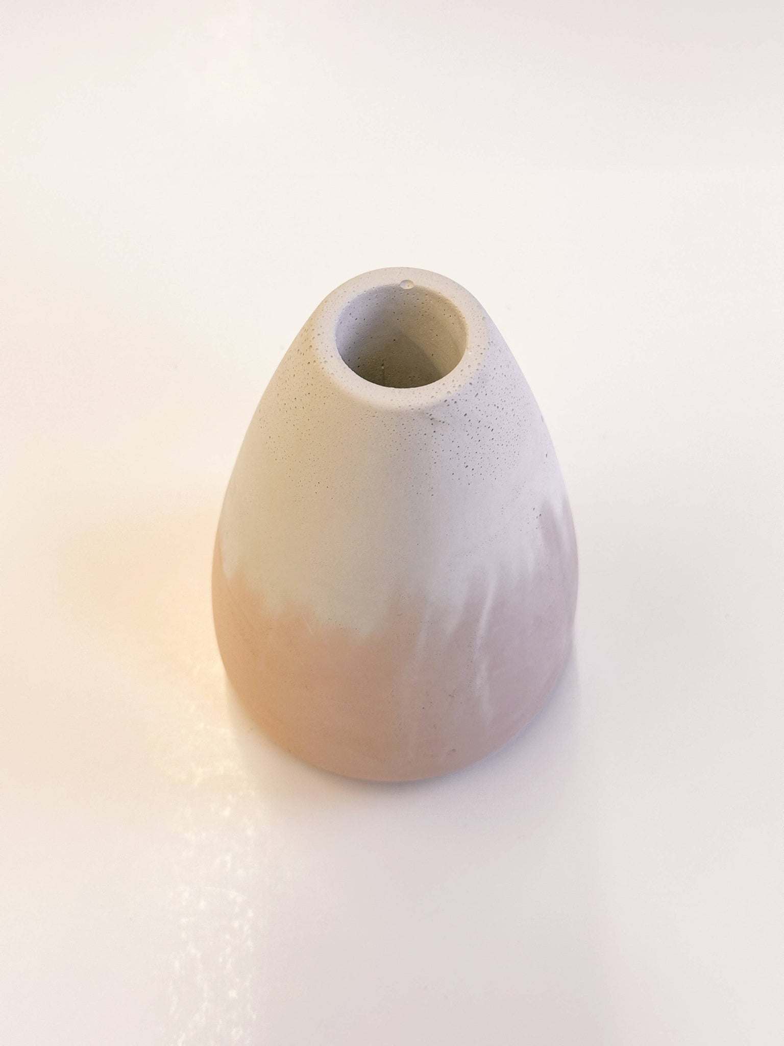 Pink ombre concrete vase